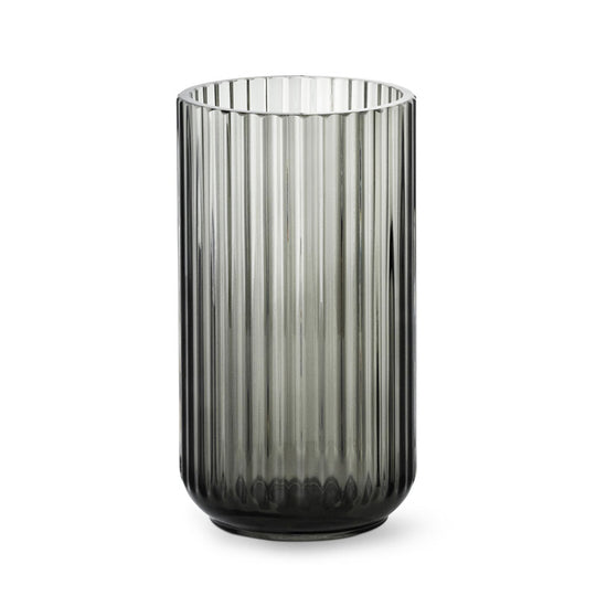 Lyngby vase glas røgfarvet 20 cm
