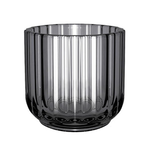 Lyngby fyrfadsstage 6,5 cm røgfarvet