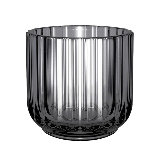 Lyngby fyrfadsstage 6,5 cm røgfarvet