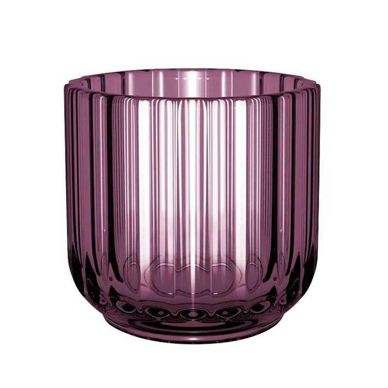 Lyngby Fyrfadsstage 6,5 cm Lilla Glas