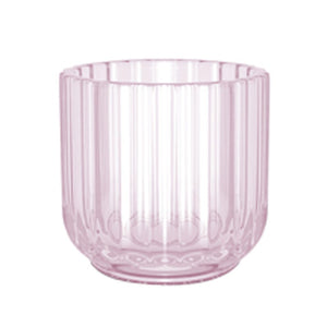 Lyngby Fyrfadsstage 6,5 cm Lyserød Glas