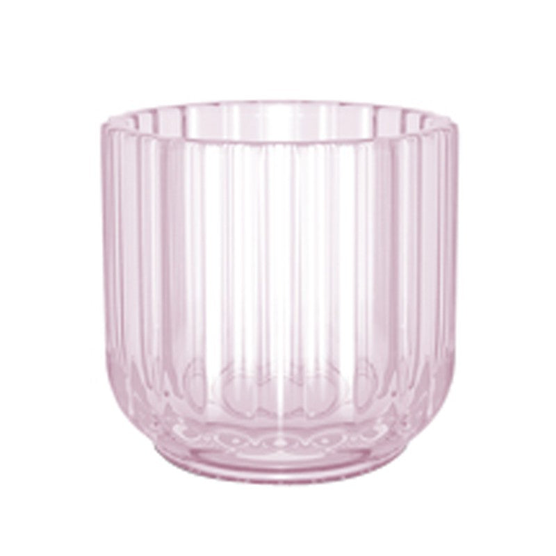 Lyngby Fyrfadsstage 6,5 cm Lyserød Glas