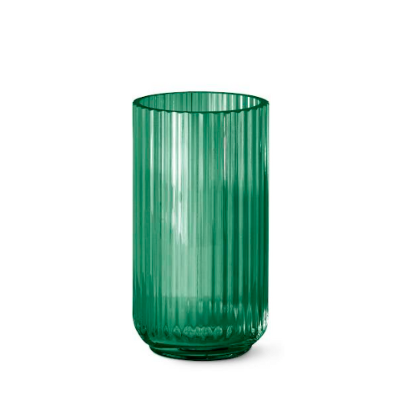 Lyngby vase grøn glas 20 cm