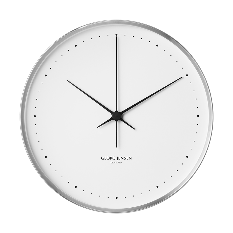 Georg Jensen Henning Koppel ur - stål/hvid - 40 cm