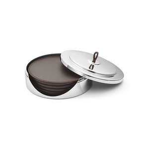 Georg Jensen Manhattan glasbrik læder 4 stk