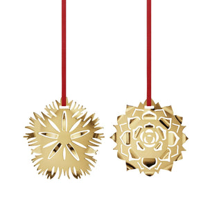 Georg Jensen Jul 2020, ornament nellike og rosette forgyldt