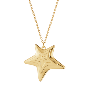 Georg Jensen 2021 ornament femtakket stjerne i kæde forgyldt