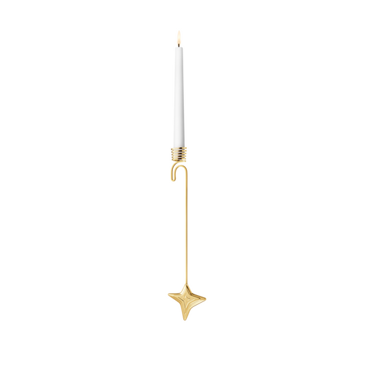 Georg Jensen 2021 lysholder - firetakket stjerne forgyldt