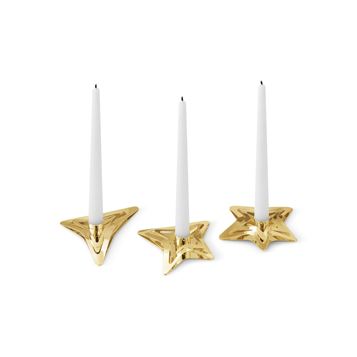 Georg Jensen stjerne kerte lysholdere 2021 3 pak.