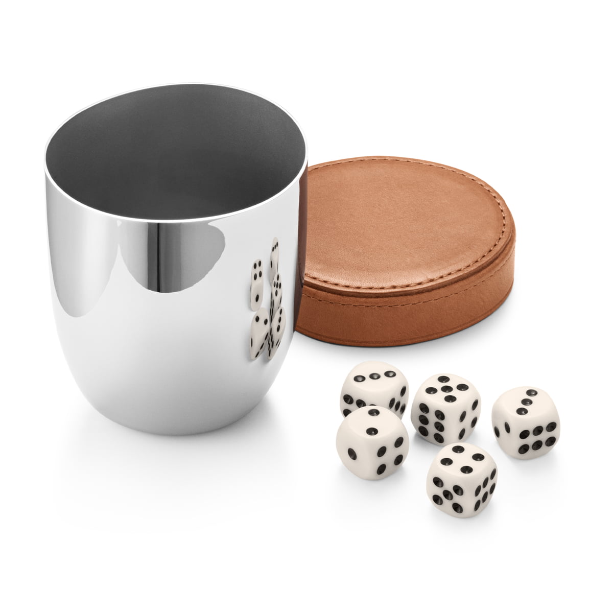 Georg Jensen Sky raflebæger med terninger.