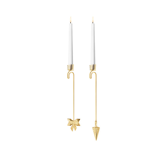 Georg Jensen 2022 Lysholder Forgyldt 2 stk.