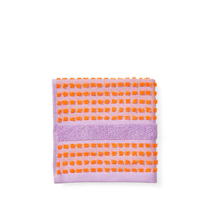 Juna Check vaskeklud lavendel/fersken 30x30 cm