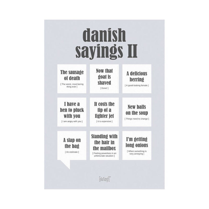 Dialægt A5 kort Danish sayings II/Danske talemåder 2