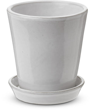 Knabstrup Keramik dyrkningspotte hvid 11 cm