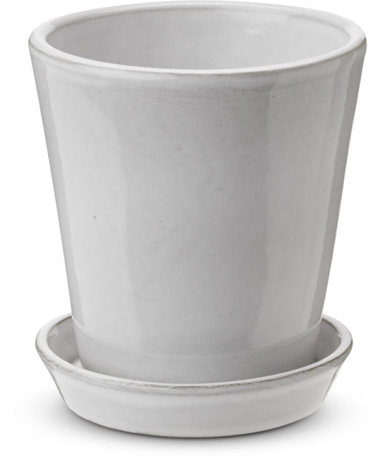 Knabstrup Keramik dyrkningspotte hvid 11 cm