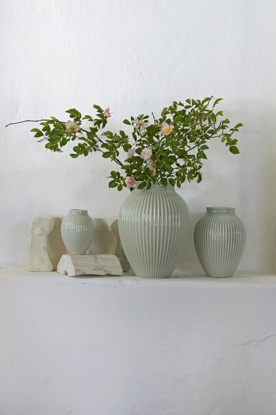 Knabstrup vase, mintgrøn, 12,5 cm