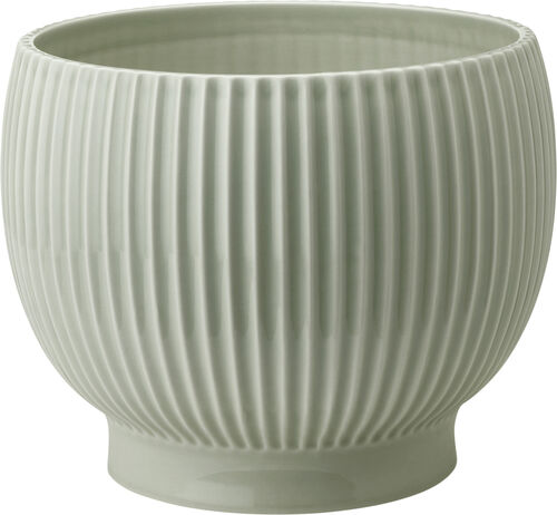 Urtepotteskjuler med riller 14,5 cm Mintgrøn