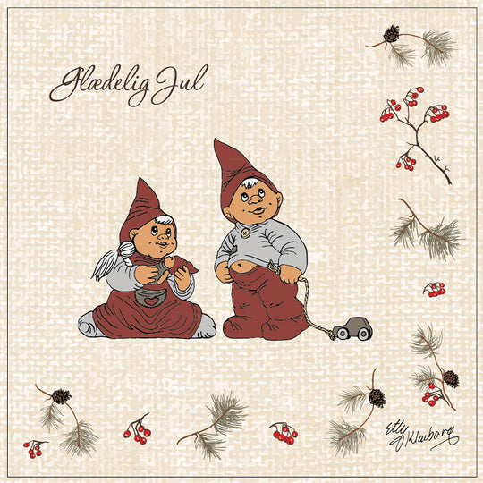 Etly Klarborg papirserviet Bette Etly og Bror Peter