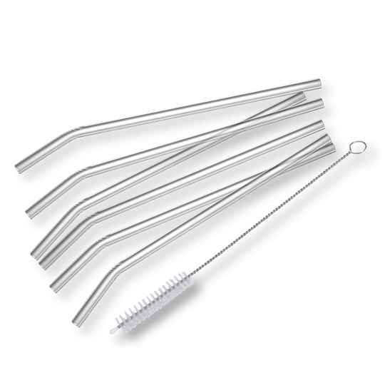 Sugerør i klart glas 6 stk. 21,5 cm