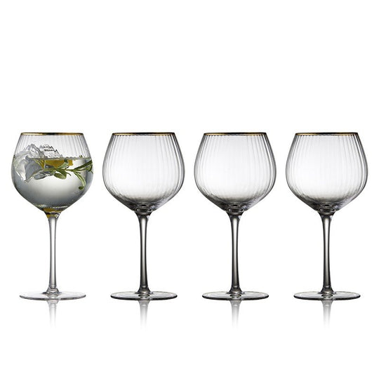 Lyngby Glas Palermo Gold, gin og tonicglas 4 stk