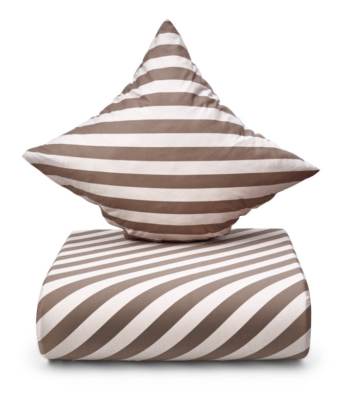 Södahl organic Diagonal sengesæt taupe 140x220 cm