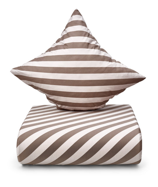 Södahl organic Diagonal sengesæt taupe 140x220 cm