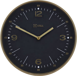 Still Vægur 30 cm SORT/GULD