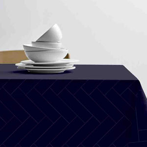 Södahl Damask Dug Tiles 140x320 - indigo
