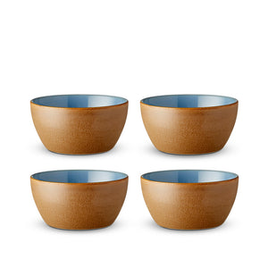 Bitz Skålesæt - Wood/Ocean  - 12 cm / 4 stk
