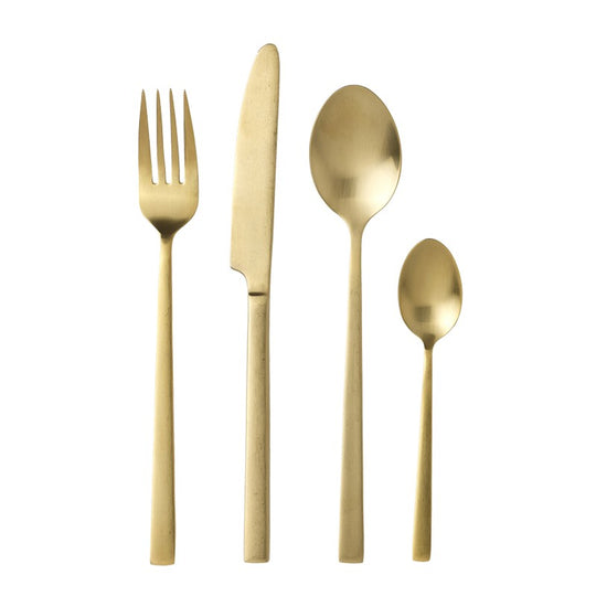 Bitz bestik - messing satin - 16 dele