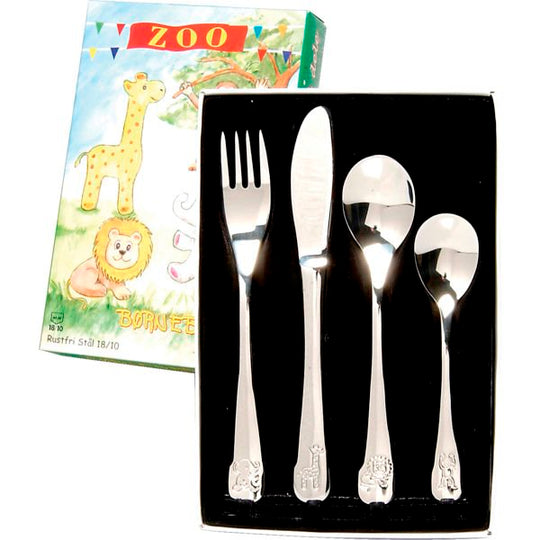Børnebestik Zoo - 4 dele