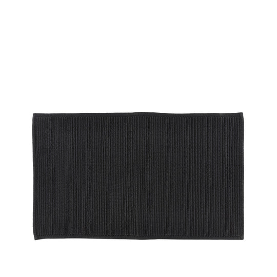 Södahl Plissé Bademåtte Black 80x50 cm