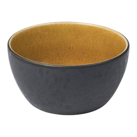 Bitz skål - sort/amber - 12 cm