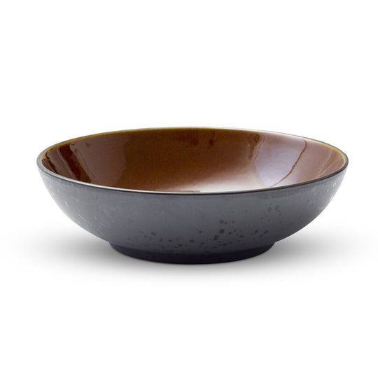 Bitz salatskål - sort/amber - 24 cm