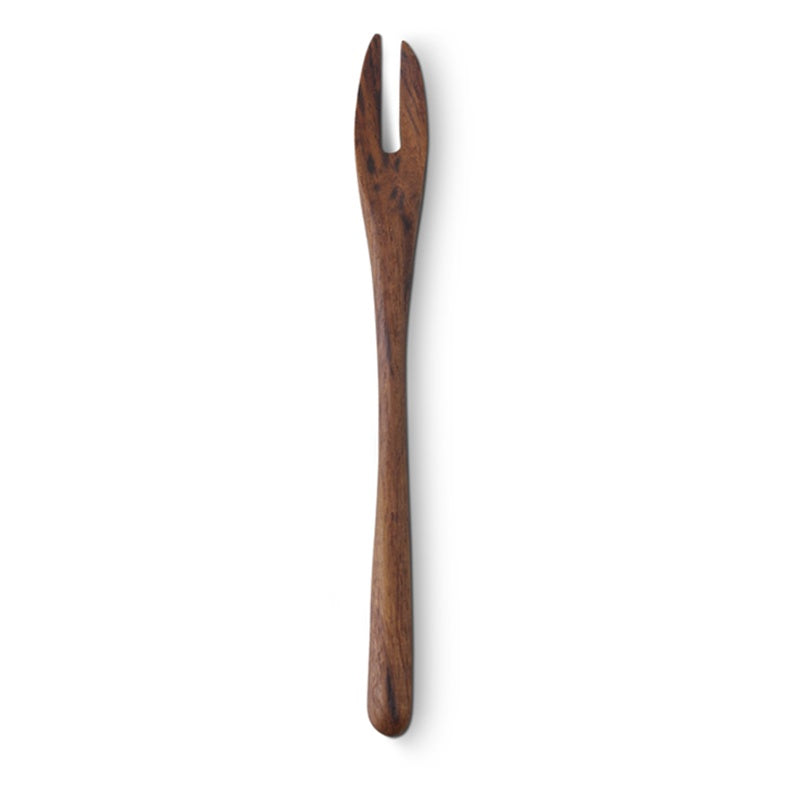 Serveringsgaffel i sheeshamtræ 15 cm