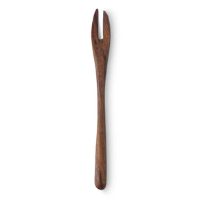 Serveringsgaffel i sheeshamtræ 15 cm