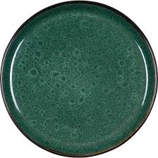 Bitz Gastro frokosttallerken - Sort/Grøn - 21 cm
