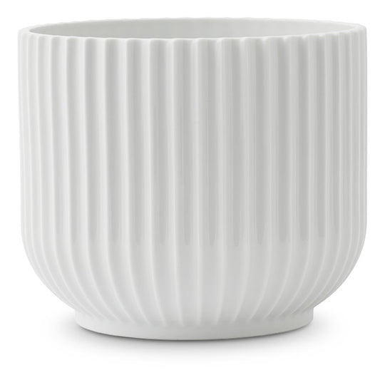 Lyngby Porcelæn Urtepotteskjuler Stor, Hvid