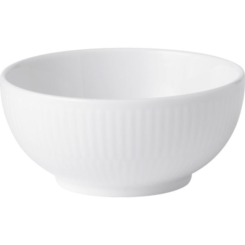 Royal Copenhagen Hvid Riflet skål, 24 cl