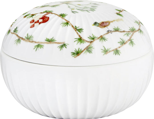 Kähler Hammershøi Julebonbonniere Ø11,5 cm hvid