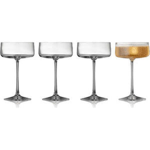 Lyngby Glas Zero Champagneskål 4 stk 26 cl