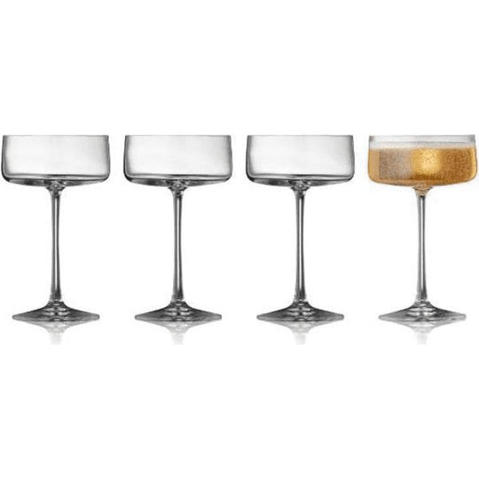 Lyngby Glas Zero Champagneskål 4 stk 26 cl