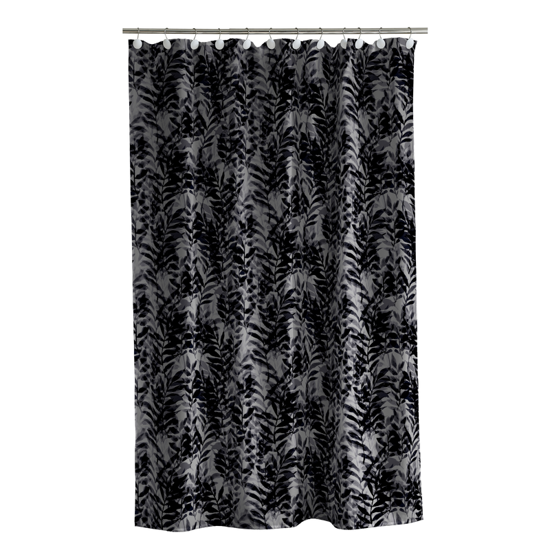 Södahl Badeforhæng, Leaves Grey,180x200 cm