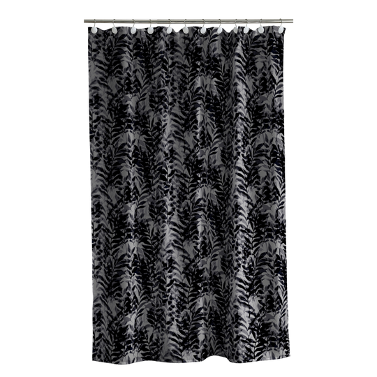 Södahl Badeforhæng, Leaves Grey,180x200 cm