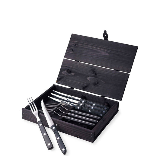 Gense Old Farmer steak/grillbestik 8 dele sort