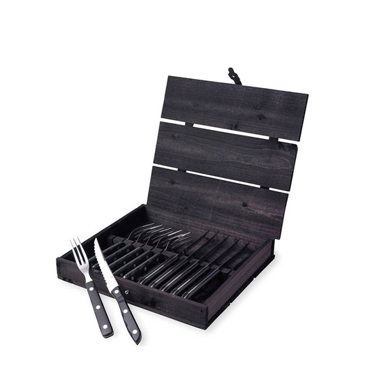 Gense Old Farmer Black steakbestik/grillbestik 12 dele
