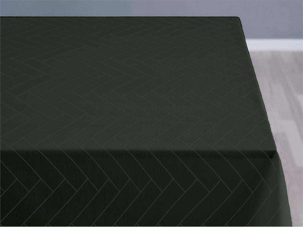 Södahl Damask Dug Tiles Dia. 160 - Forest Green