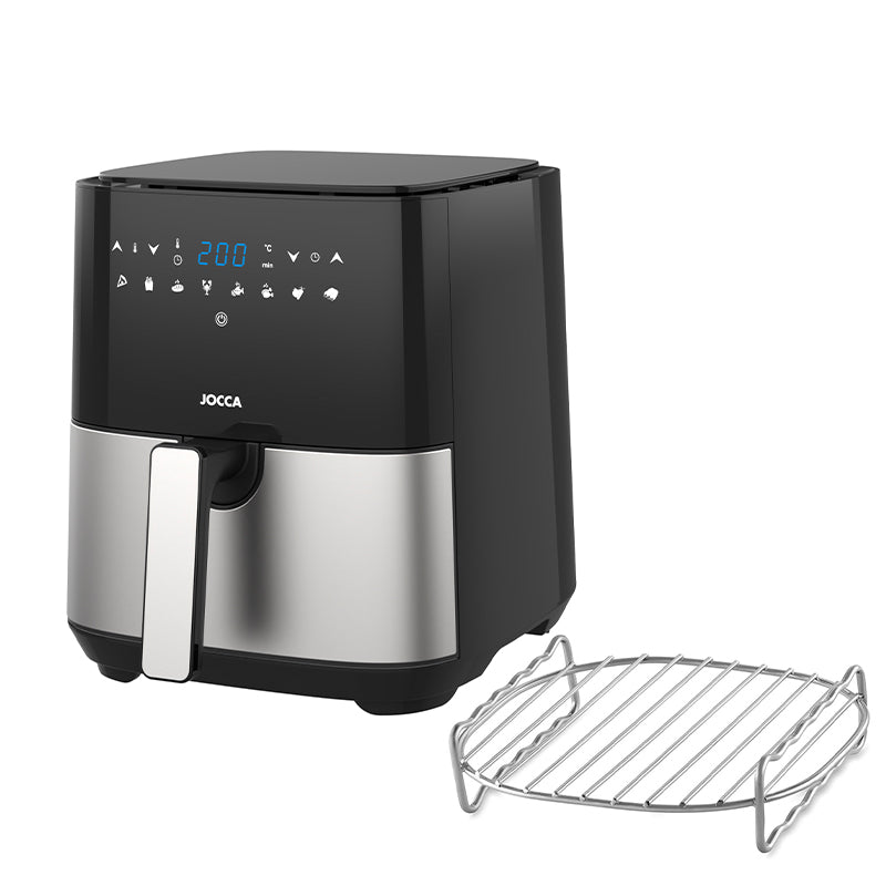 Jocca digital airfryer sort/stål 5 liter 1450 watt
