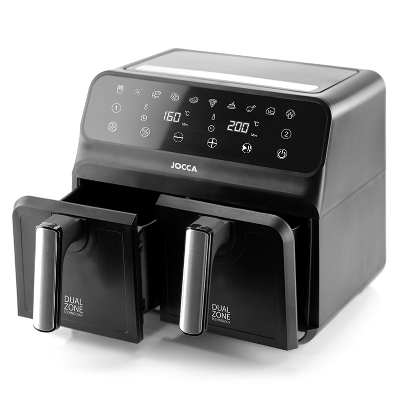 Jocca Dual Zone airfryer sort 2x4 liter 1700 watt