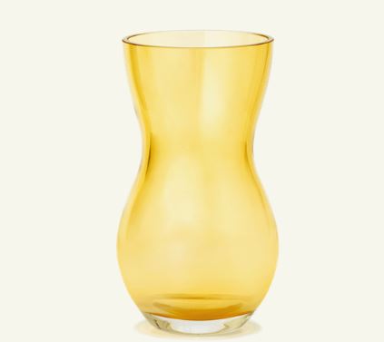 Calabas Vase - amber - H16 cm
